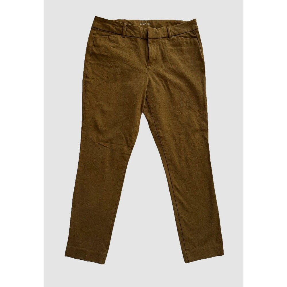 Old Navy Womens Size 10 Pixie Ankle Mid-Rise Stretch Pants Brown